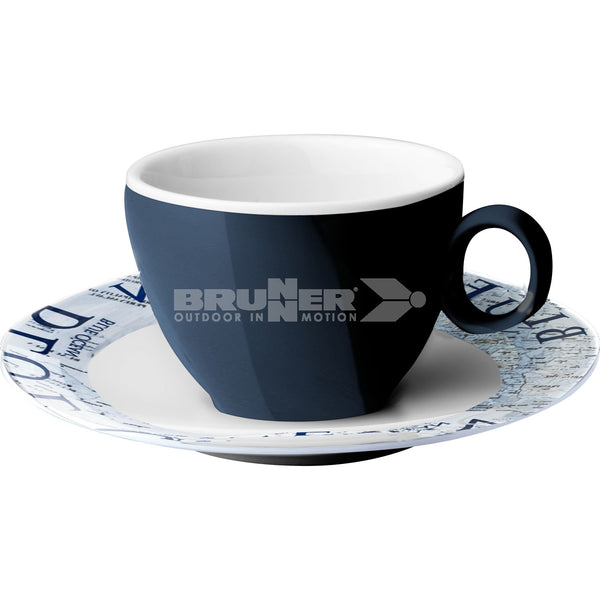 BRUNNER STOVIGLIE IN MELAMINA FANTASIA BLUE OCEAN ACQUISTABILE SFUSA O IN KIT DA 12-16 36PZ CON ANTISLIP