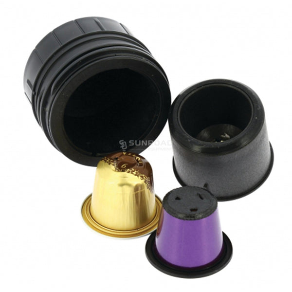 INCASA MACCHINETTA DA CAFFE' PORTATILE A 12V - FUNZIONAMENTO CON CAPSULE E CAFFE' MACINATO