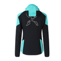 MONTURA WIND REVOLUTION HOODY JACKET SOFTSHELL DONNA Colore NERO/CARE BLUE