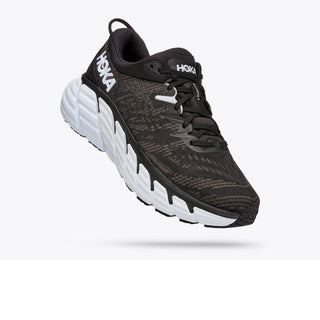 HOKA ONE ONE GAVIOTA 4 WIDE SCARPE DA CORSA UOMO SU STRADA AMMORTIZZATA E LEGGERA - COLORE: BLACK / WHITE