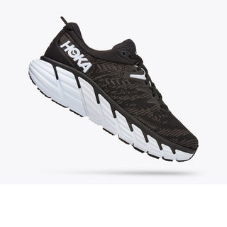 HOKA ONE ONE GAVIOTA 4 WIDE SCARPE DA CORSA UOMO SU STRADA AMMORTIZZATA E LEGGERA - COLORE: BLACK / WHITE