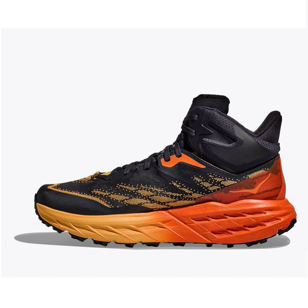 HOKA Speedgoat 5 Mid GORE-TEX Scarponcino Trail Uomo Impermeabile - Colore: Blue Graphite / Amber Yellow