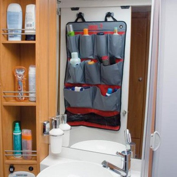 2 Organizer Appendiabiti Da Porta Con Tasche In Rete: Grigi, 5 Scomparti, Ganci Inclusi, Per Casa, Camper, Ufficio