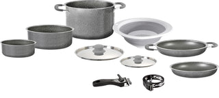 BRUNNER POPOTE GOURMET ROCK NG 9+1 Ø 24cm SET DI PENTOLE SALVASPAZIO E RESISTENTI