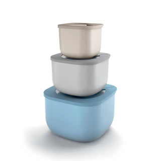 GUZZINI STORE&MORE - SET 3 CONTENITORI ALTI ERMETICI PER FRIGO/FREEZER/FORNO A MICROONDE