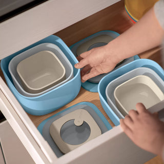 GUZZINI STORE&MORE - SET 3 CONTENITORI ALTI ERMETICI PER FRIGO/FREEZER/FORNO A MICROONDE