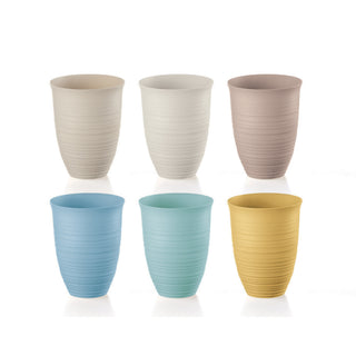 GUZZINI TIERRA SET 6 BICCHIERI ALTI REALIZZATI CON BOTTIGLIE DI PLASTICA RICICLATE