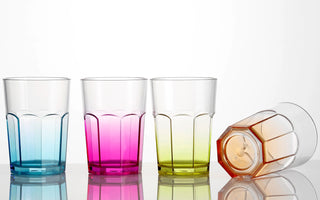 BRUNNER OCTOGLASS SET DI BICCHIERI DA 4PZ RESISTENTI E CON FONDO ANTISCIVOLO