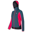 MONTURA PREMIUM WIND HOODY JACKET DONNA SOFTSHELL ANTIVENTO CALDO E TRASPIRANTE IDEALE PER TREKKING E VARIE ATTIVITA' OUTDOOR - COLORE: BLU CENERE/ROSA SUGAR