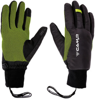 CAMP G AIR GUANTI ANTIVENTO CON IMBOTTITURA PrimaLoft® - NERO/LIME