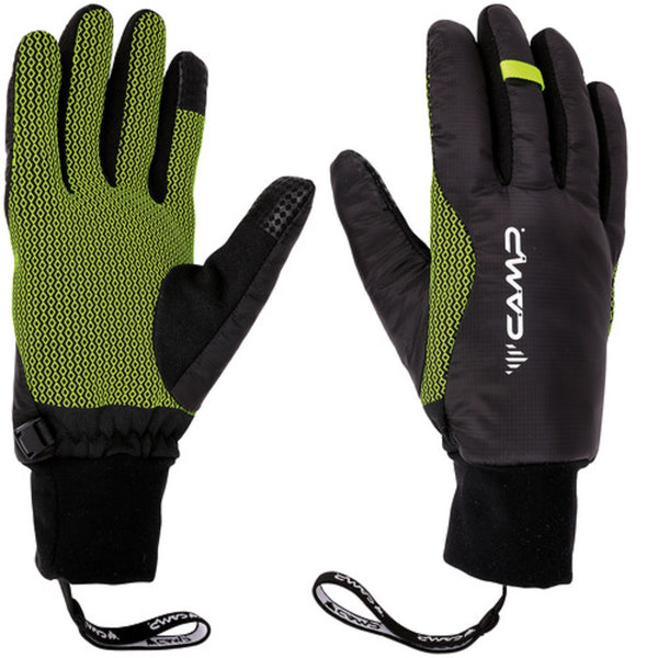 CAMP G AIR GUANTI ANTIVENTO CON IMBOTTITURA PrimaLoft® - NERO/LIME