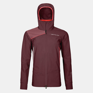 ORTOVOX PALA HOODED JACKET DONNA GIACCA SOFTSHELL CON CAPPUCCIO Colore Winetasting
