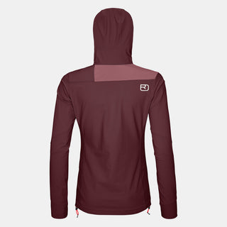 ORTOVOX PALA HOODED JACKET DONNA GIACCA SOFTSHELL CON CAPPUCCIO Colore Winetasting