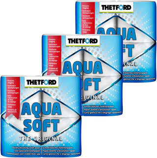 THETFORD 3 CONFEZIONI AQUA SOFT DA 4 ROTOLI CARTA IGIENICA A RAPIDA DISSOLVENZA - IN PROMOZIONE!