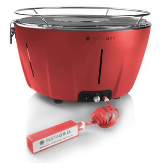 Compra rosso-corallo BARBECUE ELETTRICO A CARBONELLA PORTATILE DA TAVOLO INSTAGRILL SENZA FUMO COLORI ASSORTITI