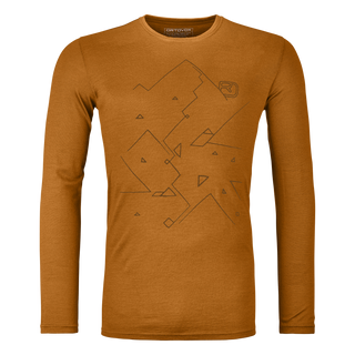 ORTOVOX 185 MERINO TANGRAM LS M MAGLIA MANICHE LUNGHE UOMO COMODA E VERSATILE IN LANA MERINO SLY FOX - NUOVI ARRIVI