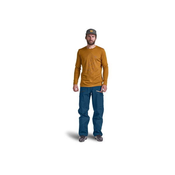 ORTOVOX 185 MERINO TANGRAM LS M MAGLIA MANICHE LUNGHE UOMO COMODA E VERSATILE IN LANA MERINO SLY FOX - NUOVI ARRIVI