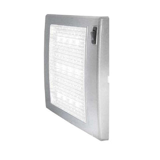 CARBEST Lampada a LED 12V, SlimLite, color argento, rettangolare 185x110x12mm