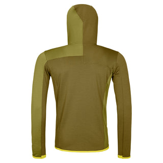 ORTOVOX FLEECE LIGHT GRID SN HOODY M Secondo strato leggero in lana merino colore GREEN MOSS