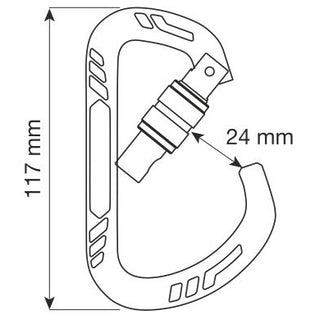 CAMP GUIDE XL LOCK MOSCHETTONE A GHIERA ROBUSTO E RESISTENTE