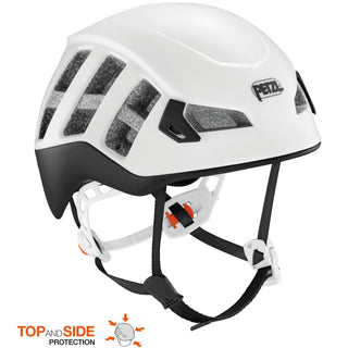 PETZL METEOR HELMET CASCO ARRAMPICATA COLORE BIANCO/NERO Disponibile in due misure