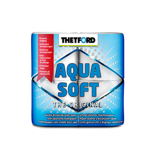 THETFORD AQUA SOFT CARTA IGIENICA DA 4 ROTOLI A RAPIDA E FACILE DISSOLVENZA - IN PROMOZIONE!