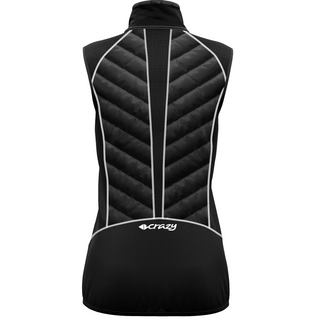 CRAZY VEST CHANNEL GILET DONNA IBRIDO CON IMBOTTITURA ANTIVENTO E IDROREPELLENTE COLORE BLACK - STAGIONE 22/23