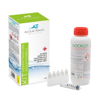 ACQUATRAVEL BIOCHLOR 1LT DISINFETTANTE ANTIODORE PER LE ACQUE CHIARE BOTTIGLIA 1LT