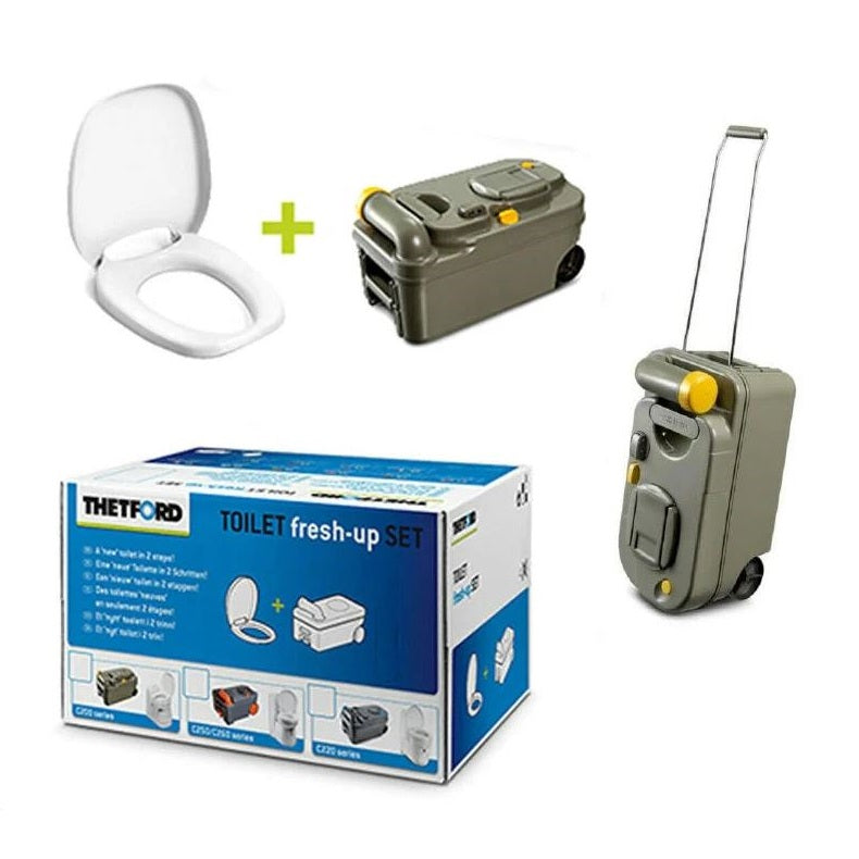 Set Fresh Up Thetford Per WC Da Campeggio - Include Maniglia E Ruote, Compatibile Con Serie C200, C400, C500 - Foto 5
