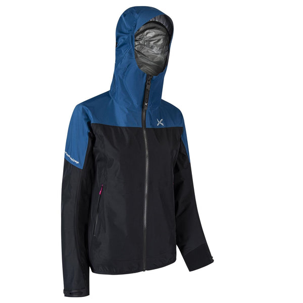 MONTURA PAC MIND JACKET GUSCIO GIACCA DONNA ANTIVENTO E IMPERMABILE IN GORE-TEX - NERO/DEEP BLUE