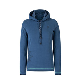 MONTURA TALI MAGLIA WOMAN FELPA IN COTONE CON CAPPUCCIO Colore Deep Blue Delavè