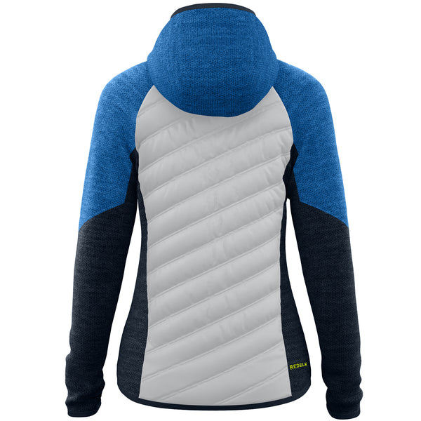 REDELK KORA GIACCA IBRIDA DONNA IMBOTTITA CALDA E TRASPIRANTE CON CAPPUCCIO - NUOVI ARRIVI - GRIGIO PERLA