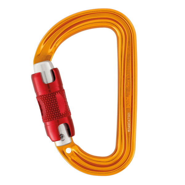 PETZL Moschettone con ghiera di bloccaggio, compatto e leggero SM'D TWIST LOCK