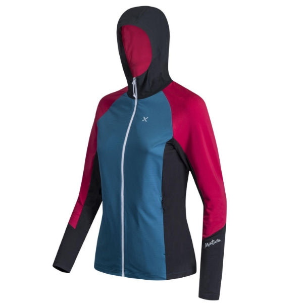 MONTURA LIGHT CROMO MAGLIA WOMAN Blu ottanio/Rosa sugar XS ESTIVA LEGGERA