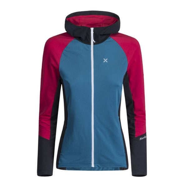 MONTURA LIGHT CROMO MAGLIA WOMAN Blu ottanio/Rosa sugar XS ESTIVA LEGGERA