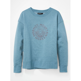 MARMOT WM'S MTN WORKS CN SWEATSHIRT MAGLIA AZZURRO FELPA