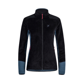 MONTURA SOFT PILE PRO JACKET WOMAN GIACCA IN PILEPOLARTEC TRASPIRANTE DA DONNA - COLORE: NERO/BLU CENERE