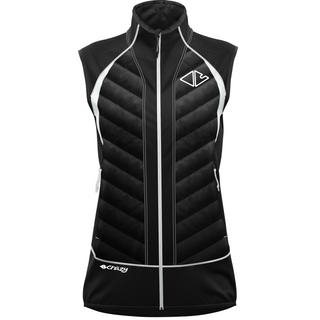 CRAZY VEST CHANNEL GILET DONNA IBRIDO CON IMBOTTITURA ANTIVENTO E IDROREPELLENTE COLORE BLACK - STAGIONE 22/23