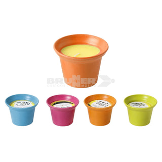 BRUNNER CANDELA ALLA CITRONELLA M IN VASETTO MELAMINA - COLORI ASSORTITI