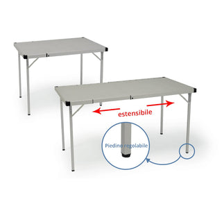 CONVER COMPANY TAVOLO ESTENSIBILE CON TELAIO IN ALLUMINIO PRATICO E LEGGERO