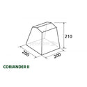 BRUNNER CORIANDER II TENDA CUCINA/CUCINOTTO DA CAMPEGGIO - 200X200 - H195/210