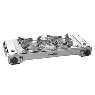 BRUNNER DEVIL DOUBLE GRILL Fornello gas a cartuccia a 2 fuochi portatile