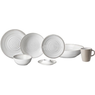 BRUNNER LUNCH BOX SAVANA SET PIATTI E TAZZE COMPOSTO DA 16 PEZZI IN RESISTENTE MELAMINA CON FONDO ANTISCIVOLO