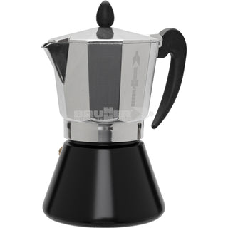 BRUNNER MC MOKA Caffettiera a induzione realizzata interamente in alluminio con fondo in acciaio - Disponibile in 2 misure