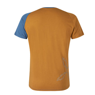 MONTURA KAROK T-SHIRT MAGLIA MANICA CORTA UOMO IN COTONE Colore Deep Blue/Caramel Delavè
