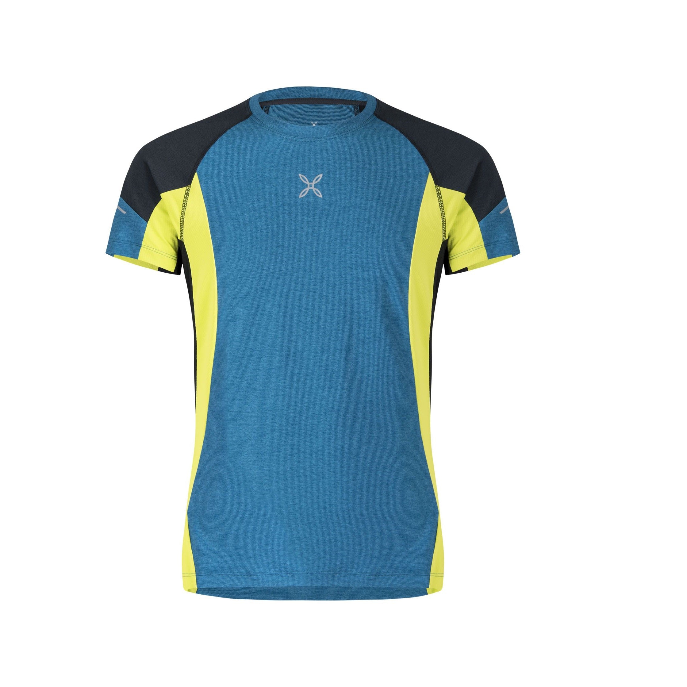 MONTURA RUN ENERGY T SHIRT MAGLIA UOMO TRASPIRANTE BLU OTTANIO VERDE LIME