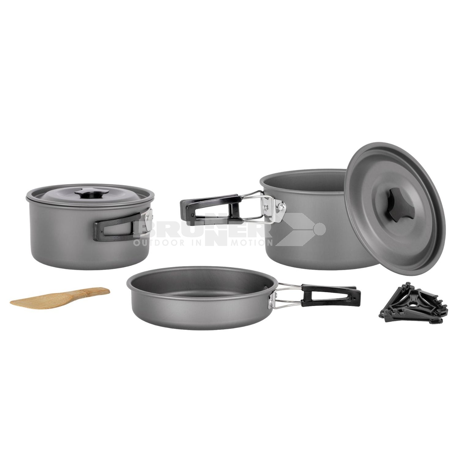 Brunner Set Pentole Ultraleggero Popote Outdooor In Alluminio – Packpot 20 Per 4/5 Persone, Da Campeggio