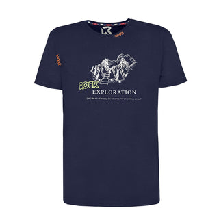 ROCK EXPERIENCE ELETTROSHOCK SS MAN T-SHIRT BLUE NIGHTS