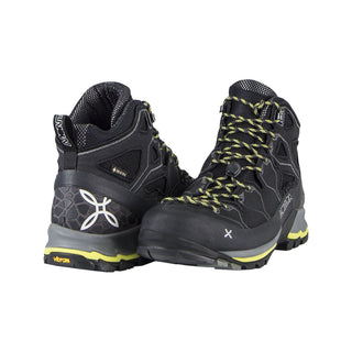 MONTURA YARU CROSS MID GTX UOMO SCARPONCINO IMPERMEABILE PER VIE FERRATE/ESCURSIONI (Nero/Verde Lime)