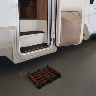 Zerbino per camper e caravan realizzato in fibra 100% naturale di cocco con fondo antiscivolo in vinile - 30x35x3cm